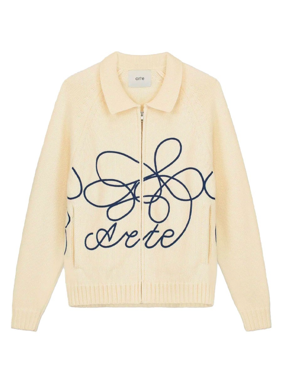 FLOWER LOGO KNIT NATURAL