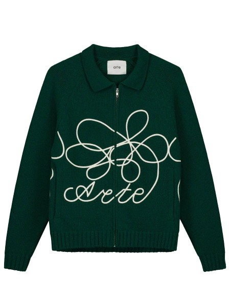 FLOWER LOGO KNIT GREEN