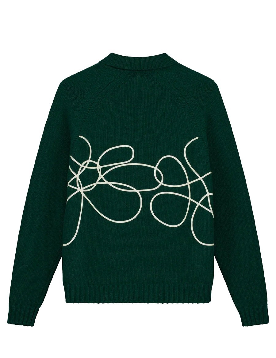 FLOWER LOGO KNIT GREEN