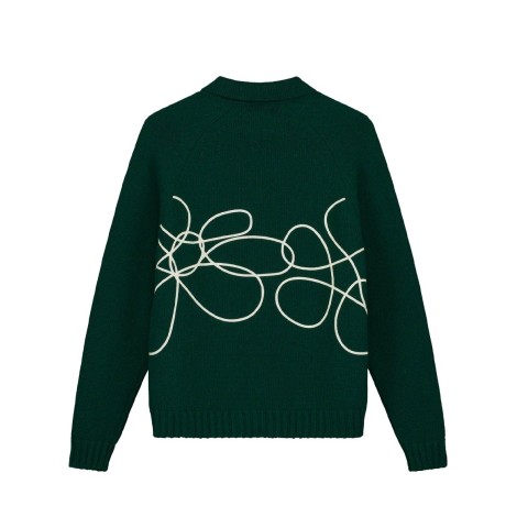 FLOWER LOGO KNIT GREEN