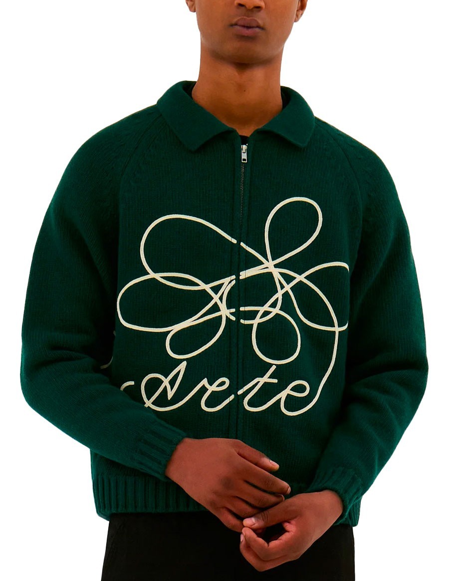 FLOWER LOGO KNIT GREEN