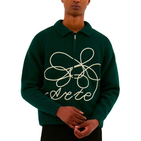 FLOWER LOGO KNIT GREEN