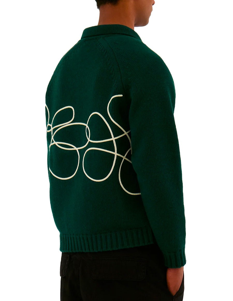 FLOWER LOGO KNIT GREEN