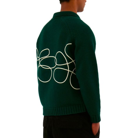 FLOWER LOGO KNIT GREEN