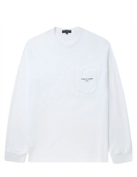 TSHIRT LS LOGO COMME DES GARCONS HOMME WHITE