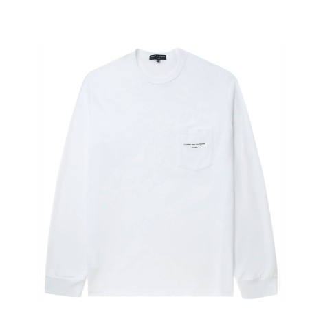 TSHIRT LS LOGO COMME DES GARCONS HOMME WHITE