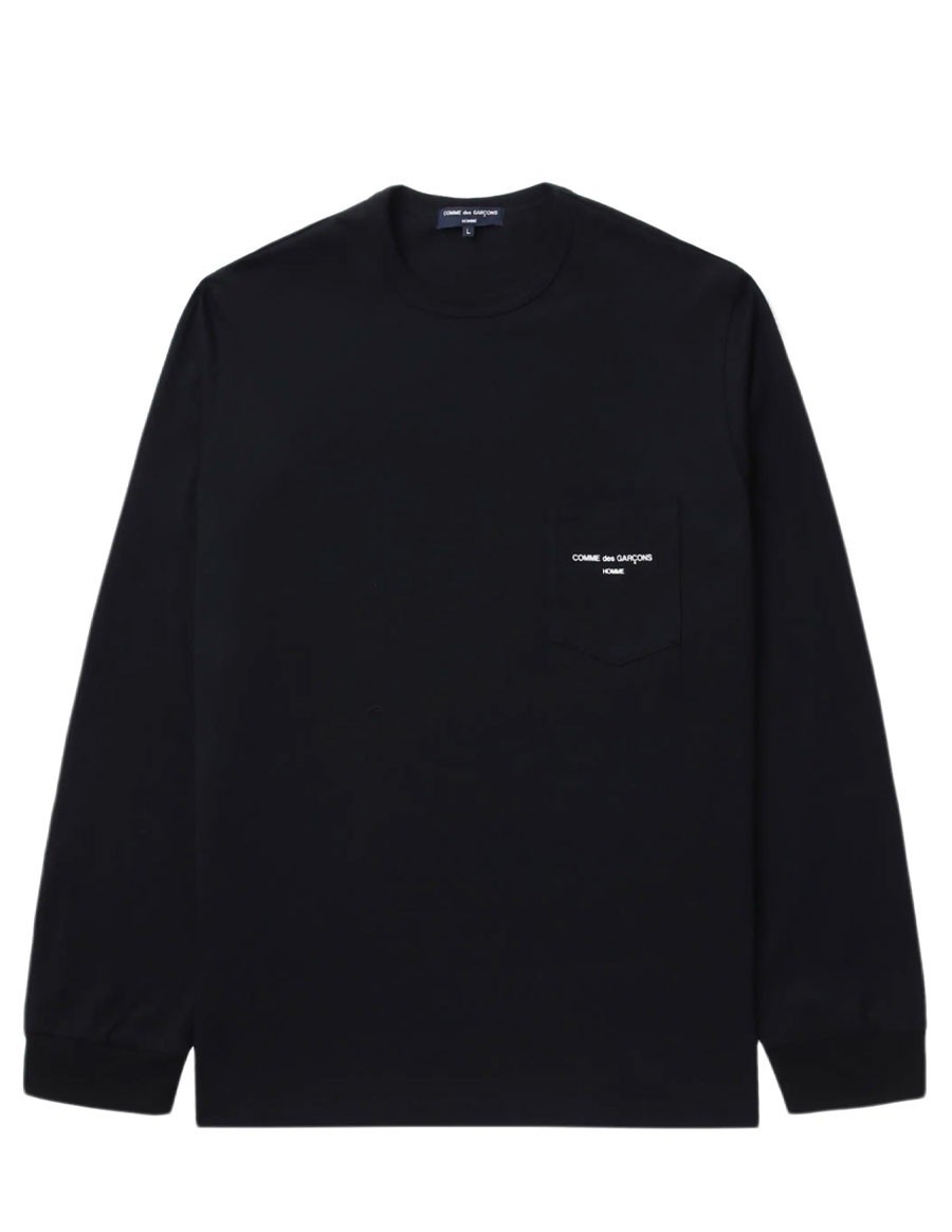 TSHIRT LS LOGO COMME DES GARCONS HOMME BLACK