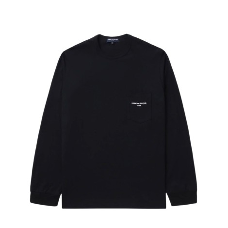 TSHIRT LS LOGO COMME DES GARCONS HOMME BLACK