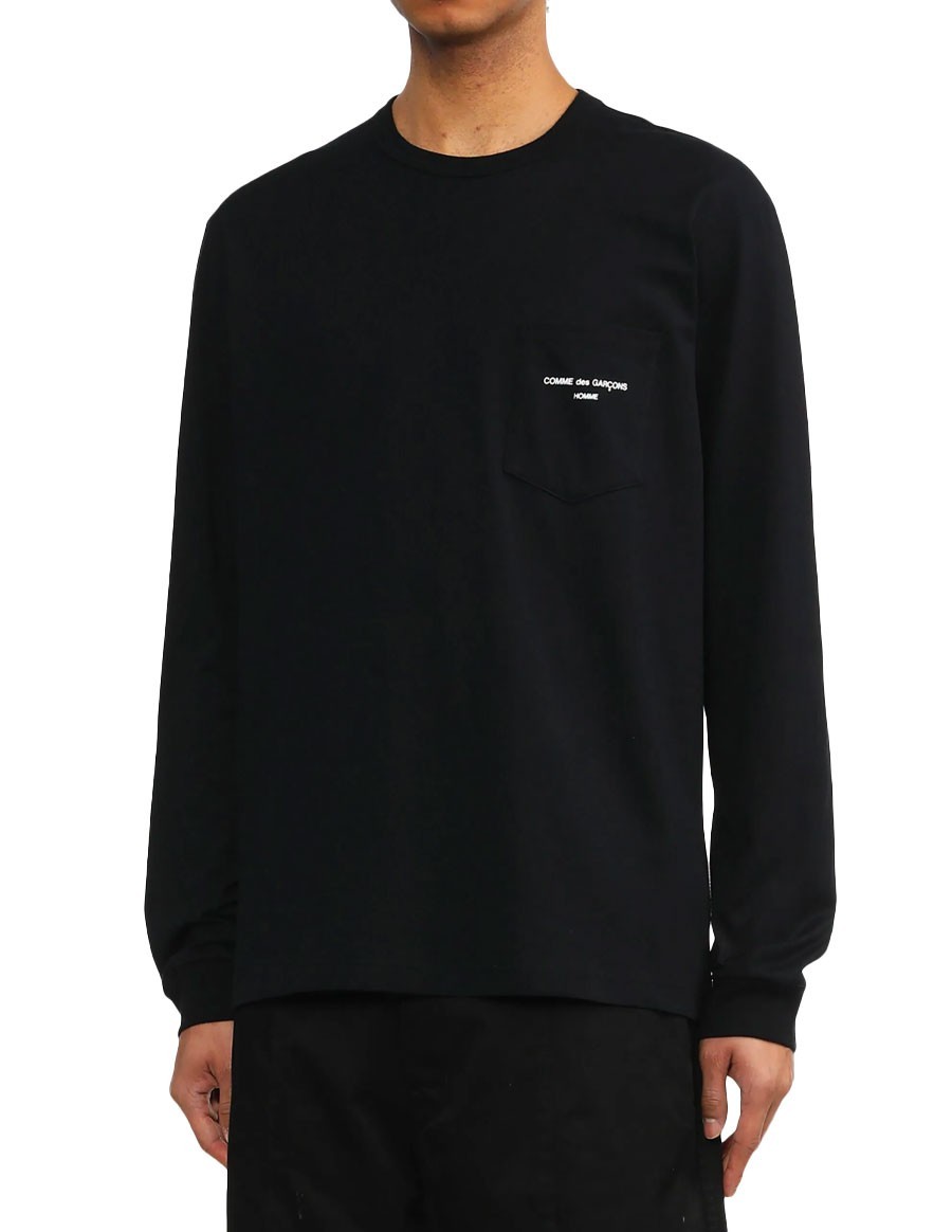 TSHIRT LS LOGO COMME DES GARCONS HOMME BLACK