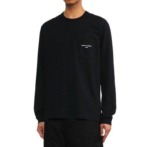 TSHIRT LS LOGO COMME DES GARCONS HOMME BLACK