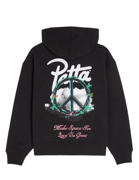 PATTA XEROX PEACE BOXY HOODED SWEATER