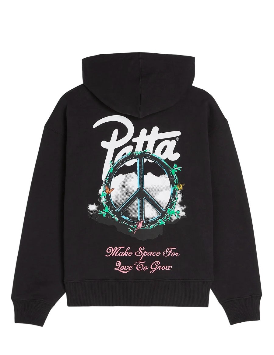 PATTA XEROX PEACE BOXY HOODED SWEATER