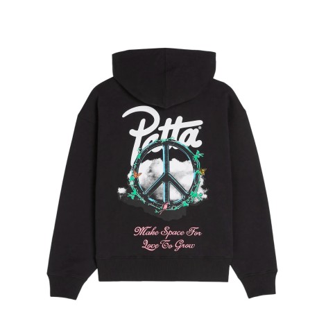 PATTA XEROX PEACE BOXY HOODED SWEATER