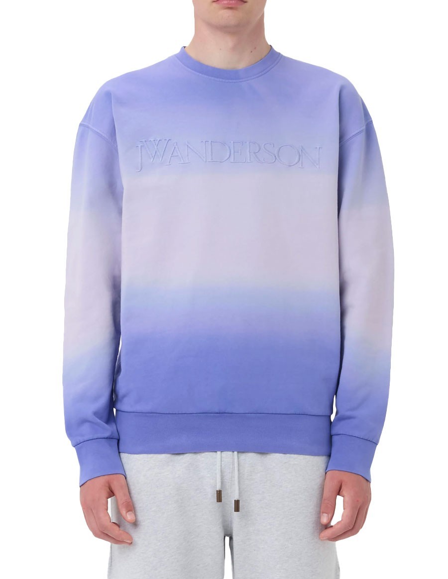 SWEATSHIRT LOGO EMBROIDERY GRADIENT LAVENDER