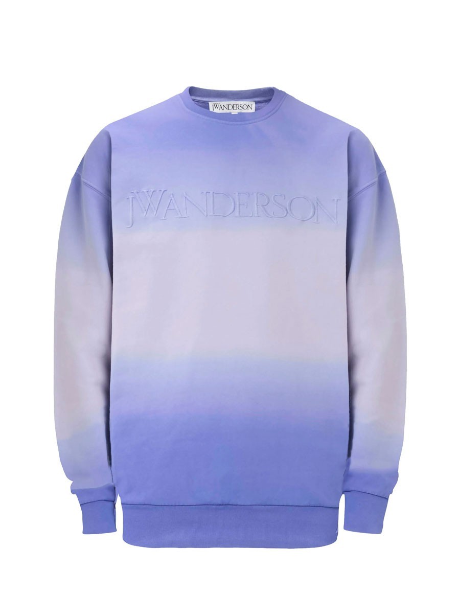 SWEATSHIRT LOGO EMBROIDERY GRADIENT LAVENDER