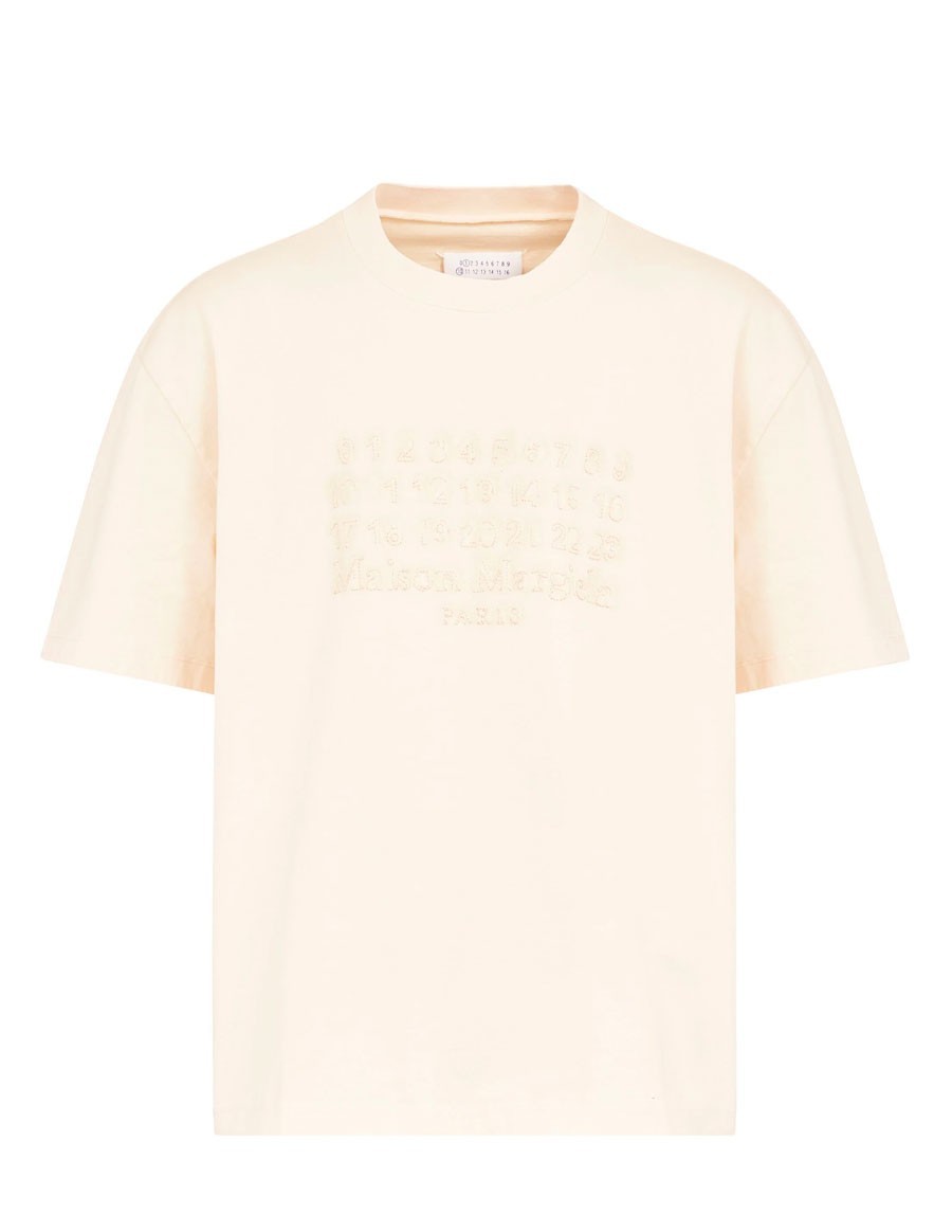 T-SHIRT EMBROIDERED LOGO SAND