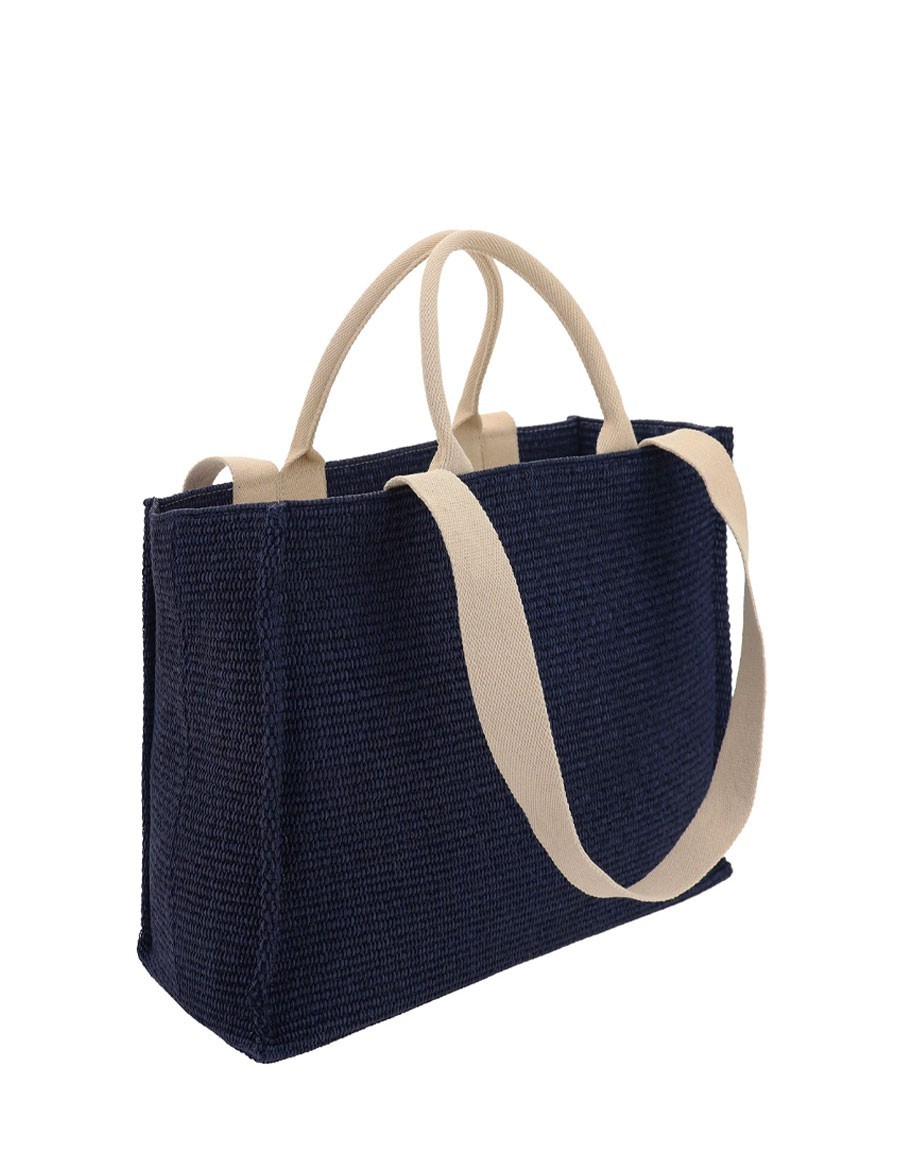 GRAND SAC CABAS EFFET RAFIA ULTRAMARINE