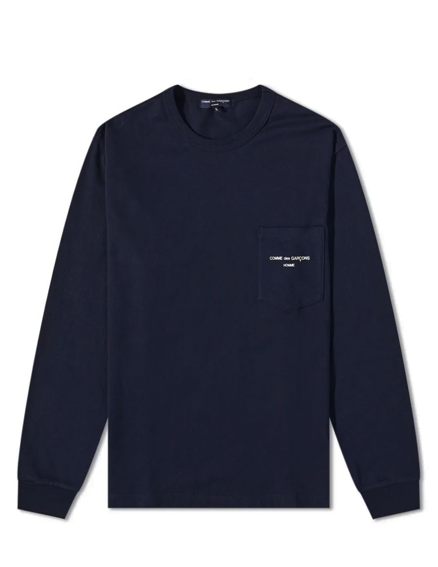 TSHIRT LS LOGO COMME DES GARCONS HOMME NAVY