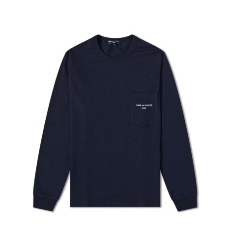 TSHIRT LS LOGO COMME DES GARCONS HOMME NAVY