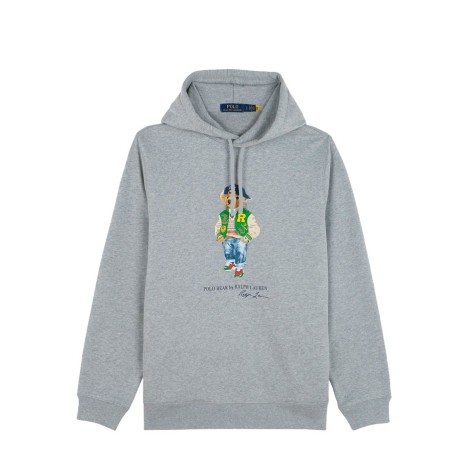 SWEAT CAPUCHE MOLLETON POLO BEAR GREY