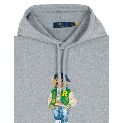 SWEAT CAPUCHE MOLLETON POLO BEAR GREY