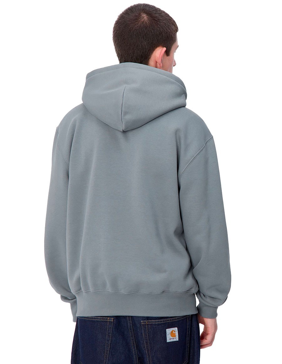 SWEAT HOODED DOVE GREY WAX