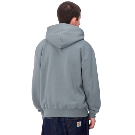 SWEAT HOODED DOVE GREY WAX