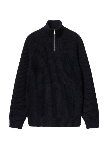 SWEATER MARLON HALF ZIP DARK NAVY