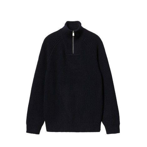 SWEATER MARLON HALF ZIP DARK NAVY