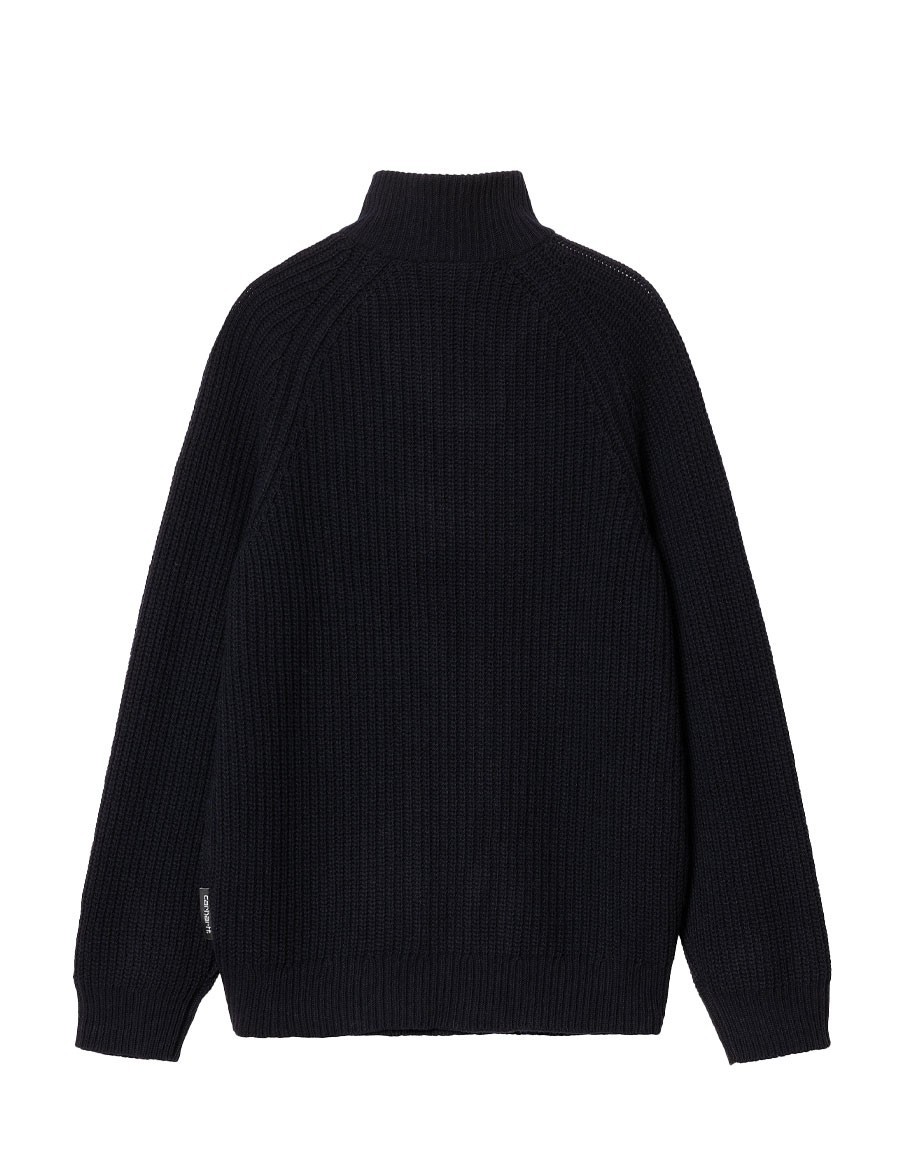 SWEATER MARLON HALF ZIP DARK NAVY