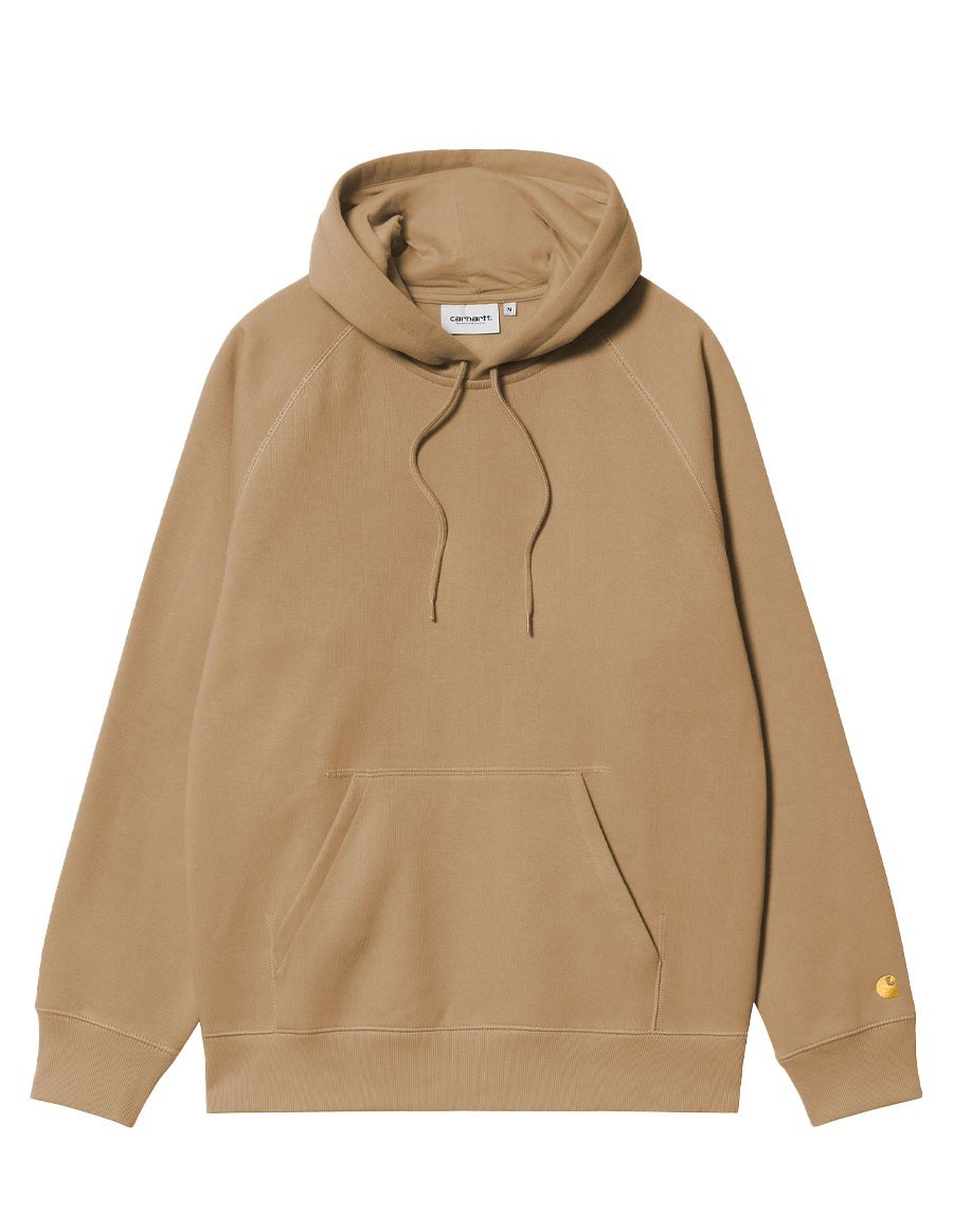 SWEAT HOODED CHASE PEANUT GOLD