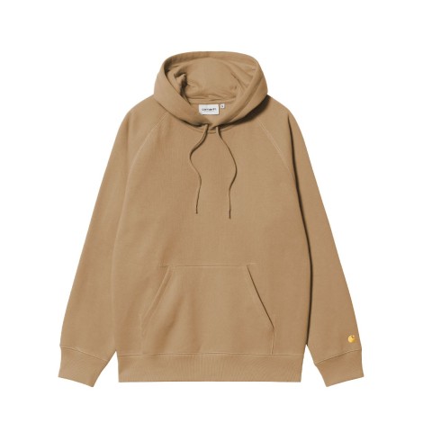 SWEAT HOODED CHASE PEANUT GOLD