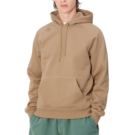 SWEAT HOODED CHASE PEANUT GOLD