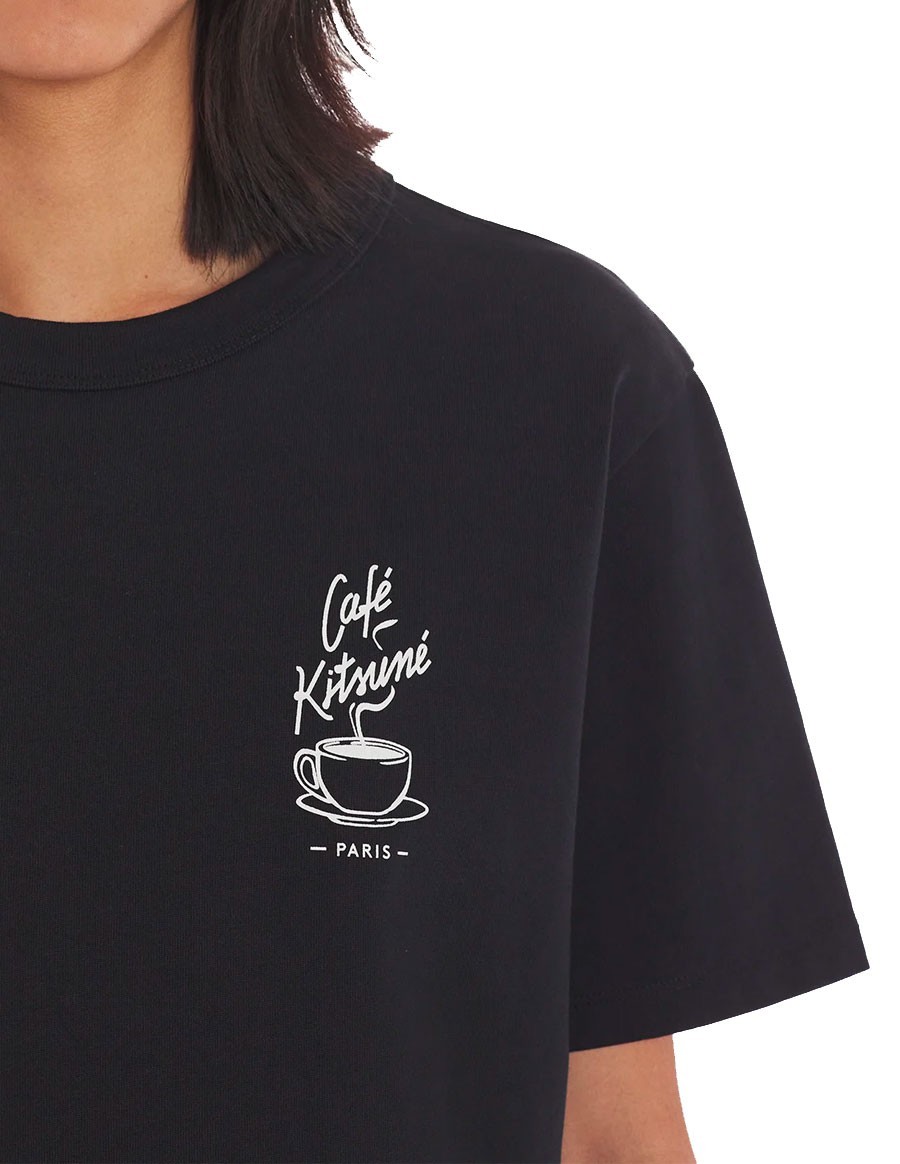 TSHIRT COFFEE CUP RELAX BLACK