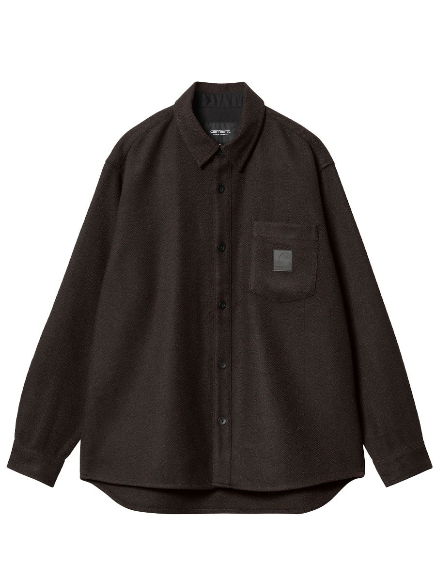 L/S TRUMAN SHIRT CHOCOLATE / BLACK