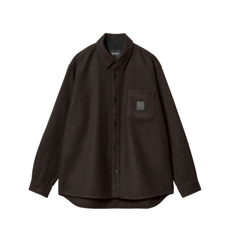 L/S TRUMAN SHIRT CHOCOLATE / BLACK