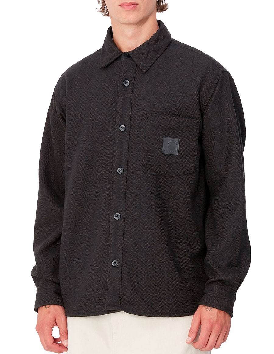 L/S TRUMAN SHIRT CHOCOLATE / BLACK