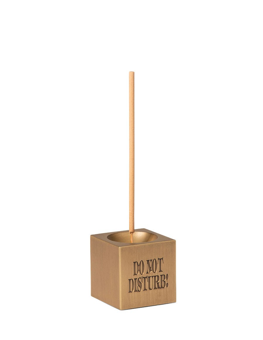 DO NOT DISTURB INCENSE HOLDER GOLD