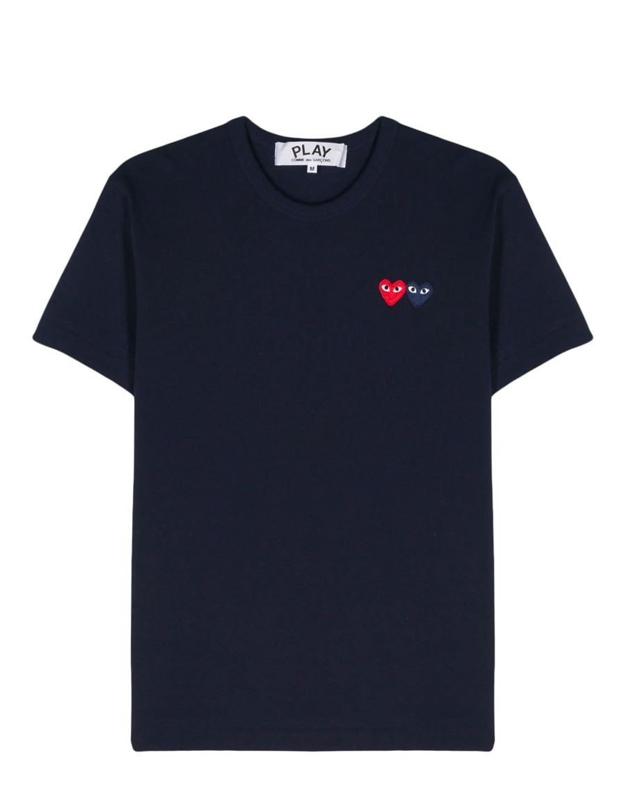 T-SHIRT DOUBLE BURGENDY EMBLEM NAVY