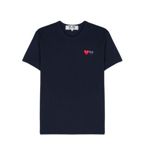 T-SHIRT DOUBLE BURGENDY EMBLEM NAVY