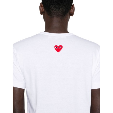 T-SHIRT RED HEART ON BACK WHITE