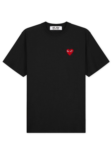 T-SHIRT RED EMBLEM RED HEART BLACK