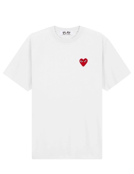 T-SHIRT RED EMBLEM RED HEART WHITE