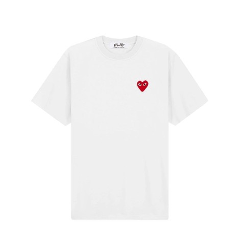 T-SHIRT RED EMBLEM RED HEART WHITE