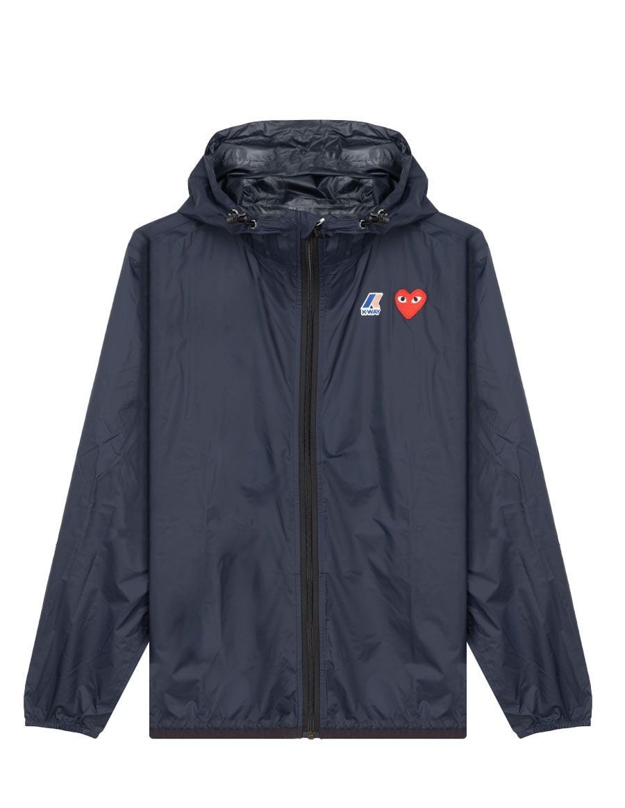 JACKET KWAY X CDG FULL ZIP NAVY