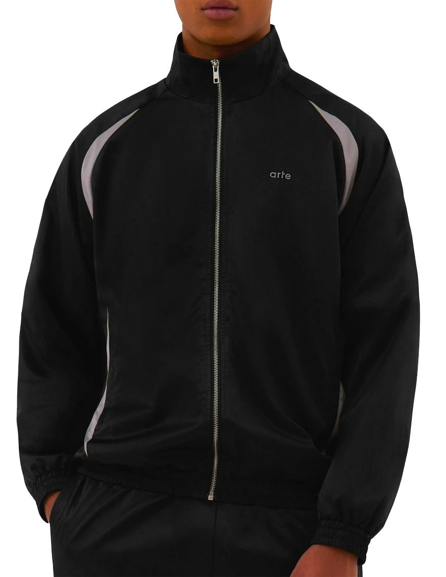 TWO-TONE TRACKSUIT JACKET BLACK