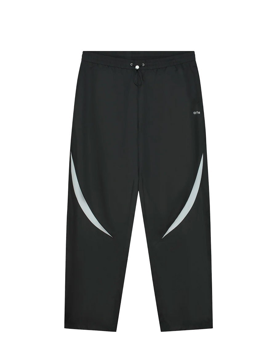 TWO-TONE TRACKSUIT PANTS BLACK