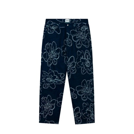 FLOWER STITCH PANTS NAVY