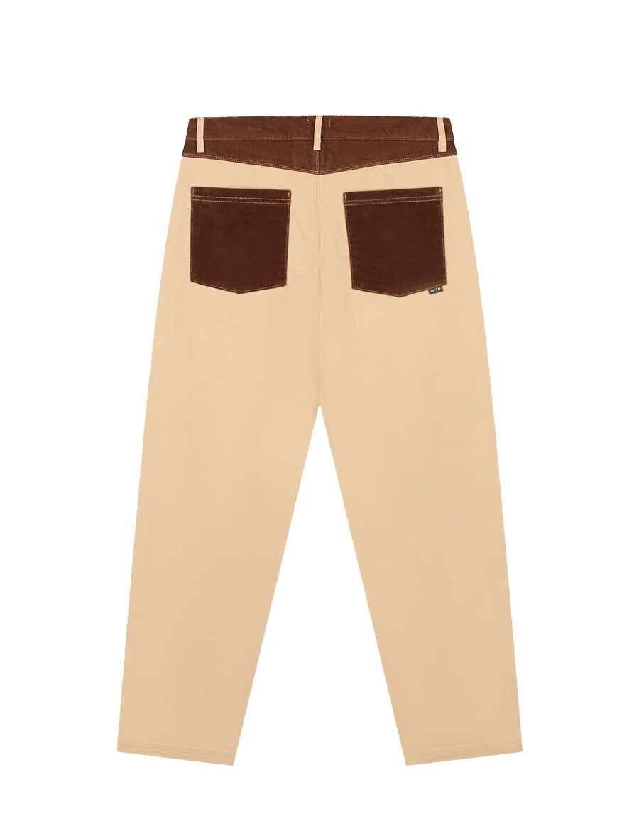 MULTI FABRIC PANTS CREAM