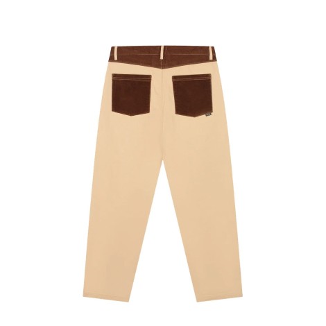 MULTI FABRIC PANTS CREAM